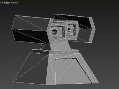 low poly rocket launcher  Low-poly 3D model