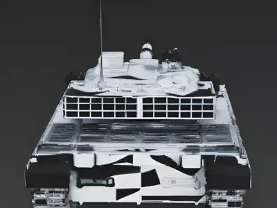 Realistic Modern Arctic Tank 3D Model Low-poly 3D model