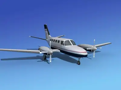 Cessna 441 Conquest II V07 3D model