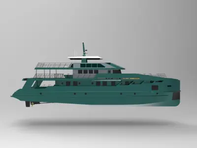 green yacht 3D model