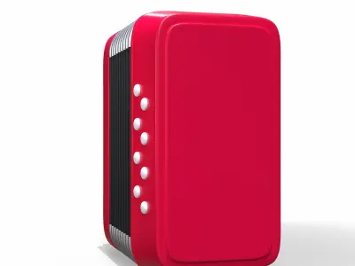 Accordion Low-poly 3D model