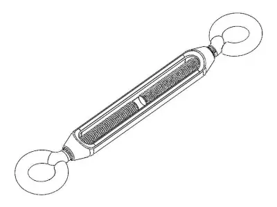 Cast Eye and Eye Turnbuckle THD10 3D model
