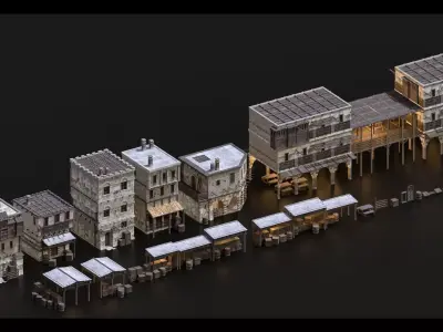 Medieval Modular Buildings  Vol 02 3D model