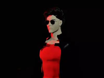 Fantasy Male character with sword Free 3D model