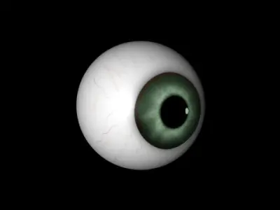 Green eye Free low-poly 3D model