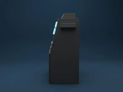 Industrial machine low poly 3D model