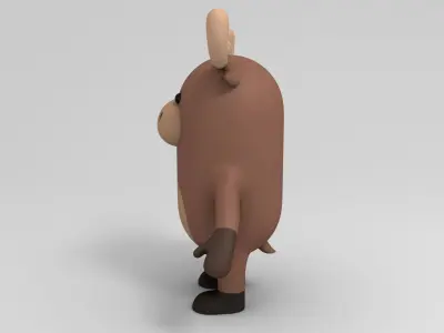 Cartoon Moose 3D model