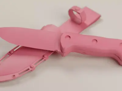 KA-BAR BK-2 Knife Low-poly 3D model