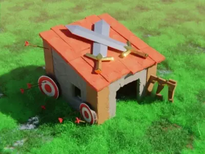 clash of clans  sword Free low-poly 3D model