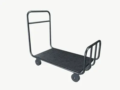 Hand truck Low-poly 3D model 4