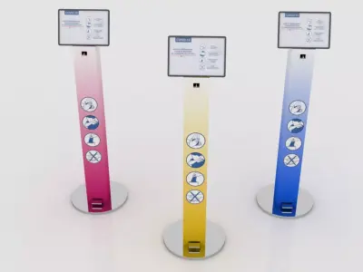 Gel Dispenser - Distributeur a gel Hydroalcoholique Free low-poly 3D model