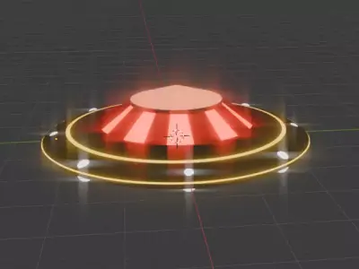  UNIDENTIFIED FLYING OBJECT  Free low-poly 3D model