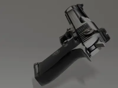 High-Quality 3D Model of Desert Eagle  Low-poly 3D model