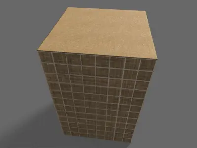 Lowpoly PBR Hesco Bag Low-poly 3D model