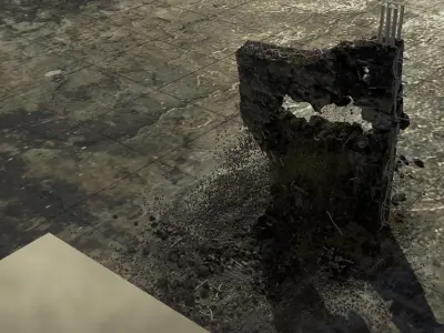 Houdini 17 Redshift Destruction Setup 3D model