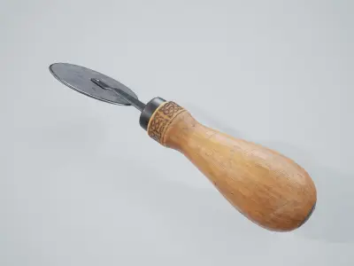 Pizza Cutter Tool PBR Game Ready Low-poly 3D model