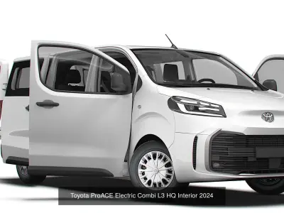 Toyota ProACE Electric Van HQ Interior 2025 3D Model Pack