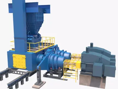 model hpgr pulverizer machine 3D model