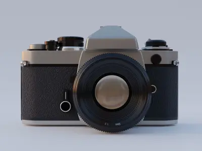 Nikon FE Flim Camera  3D model