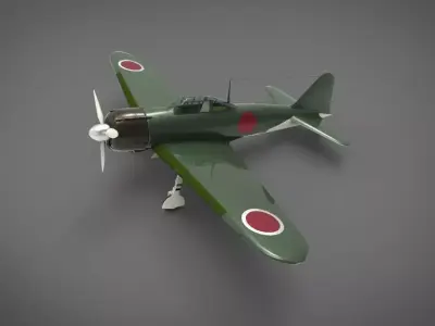 Mitsubishi A6M Zero 3D model 2