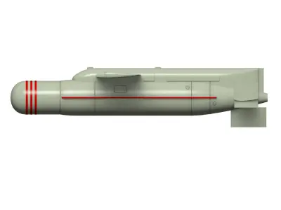 Type I-1 otsu wireless guided missile  3D model