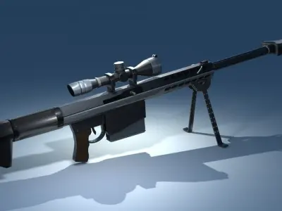 Sniper Rifle 3D model 4