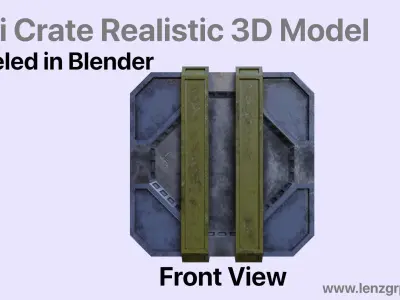 Scifi Crate Low-poly 3D model purchase