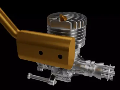 Model aircraft engine  RS55 3D model