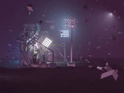 Sci Fi Teleportation and Transporter machine 3D model