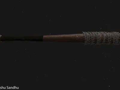  Baseball Bat High-Poly 3D model Free 3D model