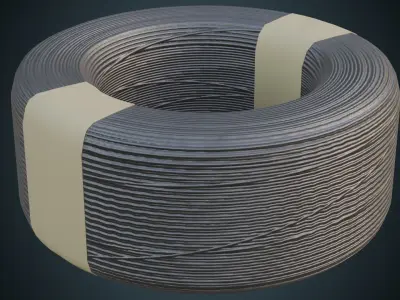 Steel Wire Rope 1A Low-poly 3D model