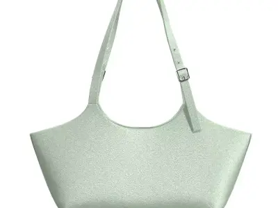 Mint Glitter Tote Bag 3D model