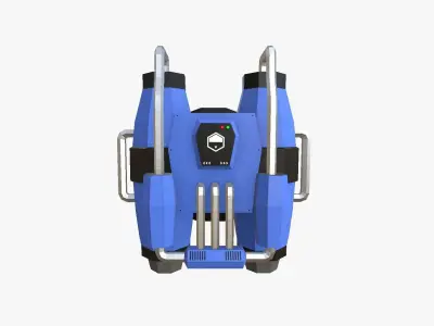 Jetpack Low Poly J03 - SciFi Character Design Low-poly 3D model