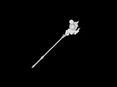 Steampunk Scepter 3D model