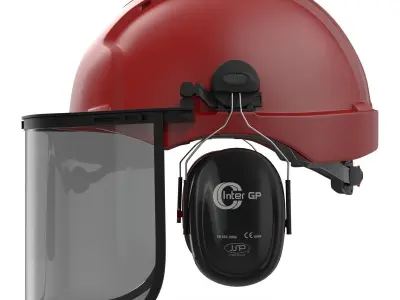 Safety Helmet 2 Red 3D model