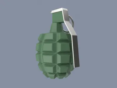 Green Hand Grenade 3D model
