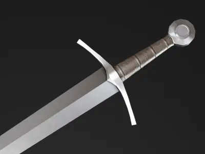 Medieval Sword Free low-poly 3D model