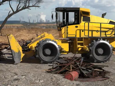 Bomag BC 473 RB5 Refuse Compactor Dusty 3D model