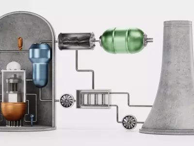 Nuclear Reactor V1 - Power Plant Low-poly 3D model