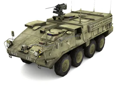 M1126 Stryker IVC Low-poly 3D model