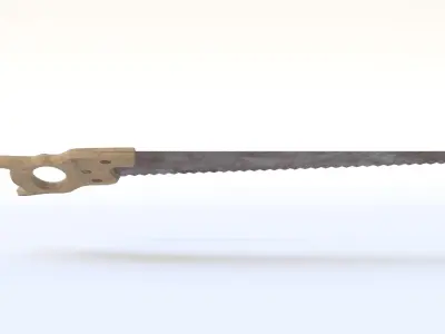 Hand Saw Low-poly 3D model buy