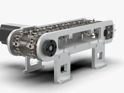 Small Chain Assembly Line 3D model