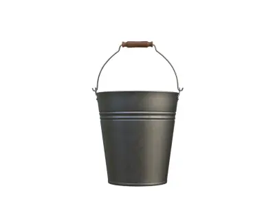 Steel Metal Bucket 3D model