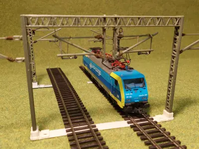 Cantenery Gantry two track wide 1-87 FDM 3D print model