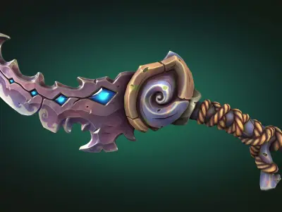 Coastal dagger Low-poly 3D model