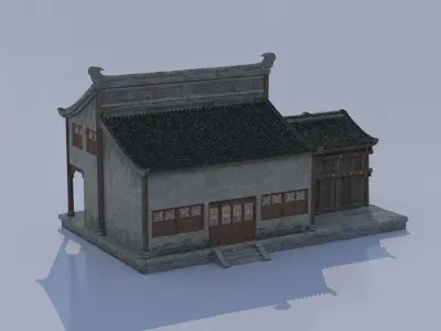 Old houses 3D model