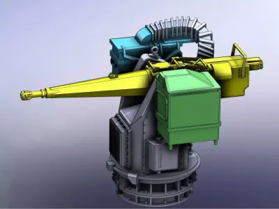 MLG 27 Naval Gun 3D model