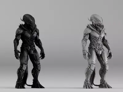 S00018 Alien Predator Monster  Sci-Fi Creature 3D print model