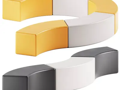 SOFT SNAKE Bench by Slide Design 3D model