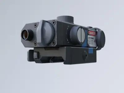 Tactical Laser Low-poly Textured Game-Ready  Low-poly 3D model